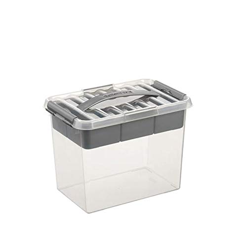 4x SUNWARE Q-Line Multi Box - 9 Liter - 300 x 200 x 220 mm - transparent/grau von SUNWARE perfectly organised