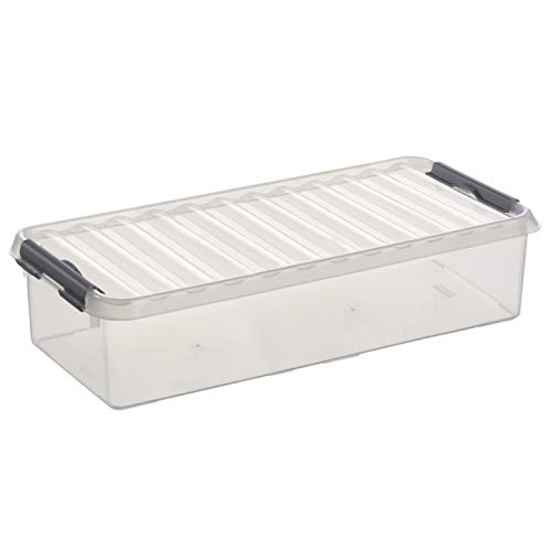 Sunware 6X Q-Line Box - 6,5 Liter - 485 x 190 x 105 mm - transparent/Silber von Sunware