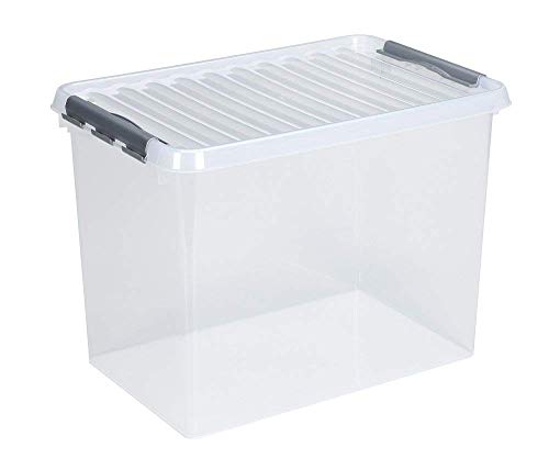 6X SUNWARE Q-Line Box - 72 Liter - transparent/grau von SUNWARE perfectly organised