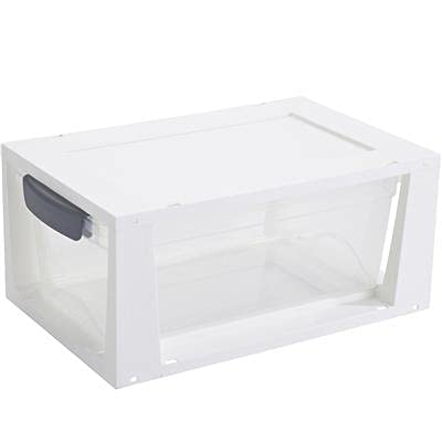 Sunware Omega Aufbewahrungsbox 6 L aus Kunststoff, stapelbar, geschlossene 155 x 220 x 335 mm Farbe: weiß/transparent von Sunware