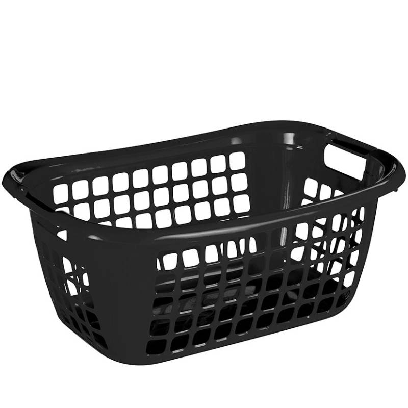 Basic Wäschekorb 55 cm schwarz von Sunware