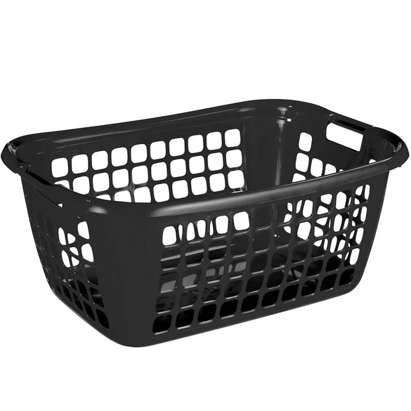 Basic Wäschekorb 65 cm schwarz von Sunware
