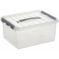 Sunware - Box für Regalsystem Q-Line 15 l transparent/metallic 40 x 30 x 18 cm von Sunware