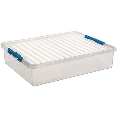 Sunware Bettenbox, Transparent/Blau, 60 Litre von Sunware
