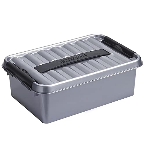 SUNWARE Q-Line Box - 4,0 Liter - 300 x 200 x 100mm - Silber/schwarz von SUNWARE perfectly organised
