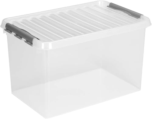 Sunware Q-Line Aufbewahrungsbox 62 Liter transparent metallic von Sunware