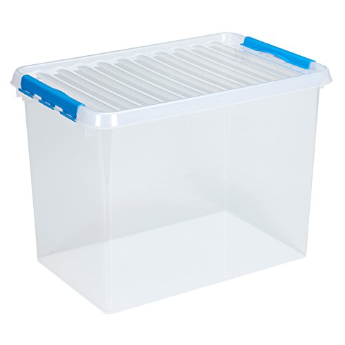 SUNWARE Q-Line Box - 72 Liter - transparent/blau von SUNWARE perfectly organised