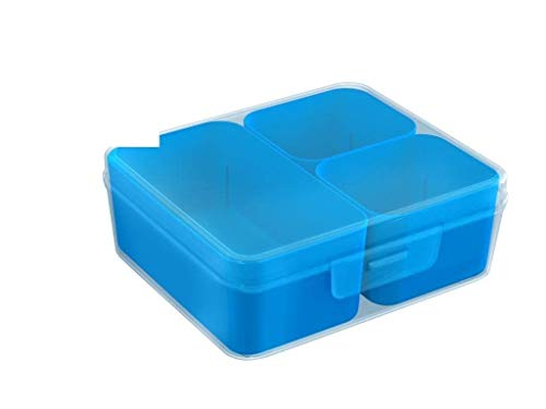 SUNWARE Q-line Mixed Sortimentskasten Box 0,9 l + 3 Baskets - 146 x 130 x 52 mm - transparent/blau von Sunware