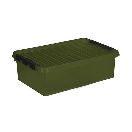 Sunware 3 Stück Q-Line Aufbewahrungsbox 32 Liter - 60x40x18cm - grün/schwarz von Sunware