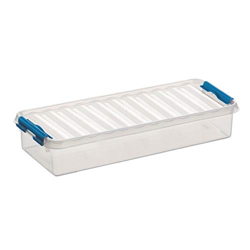 Sunware 6X Q-Line Box - 2,5 Liter - 385 x 140 x 65 mm - transparent/blau von Sunware
