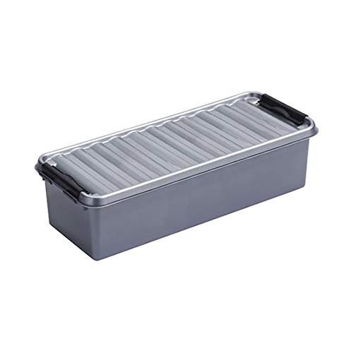6X SUNWARE Q-Line Box - 3,5 Liter - 385 x 140 x 92 mm - Silber/schwarz von SUNWARE perfectly organised