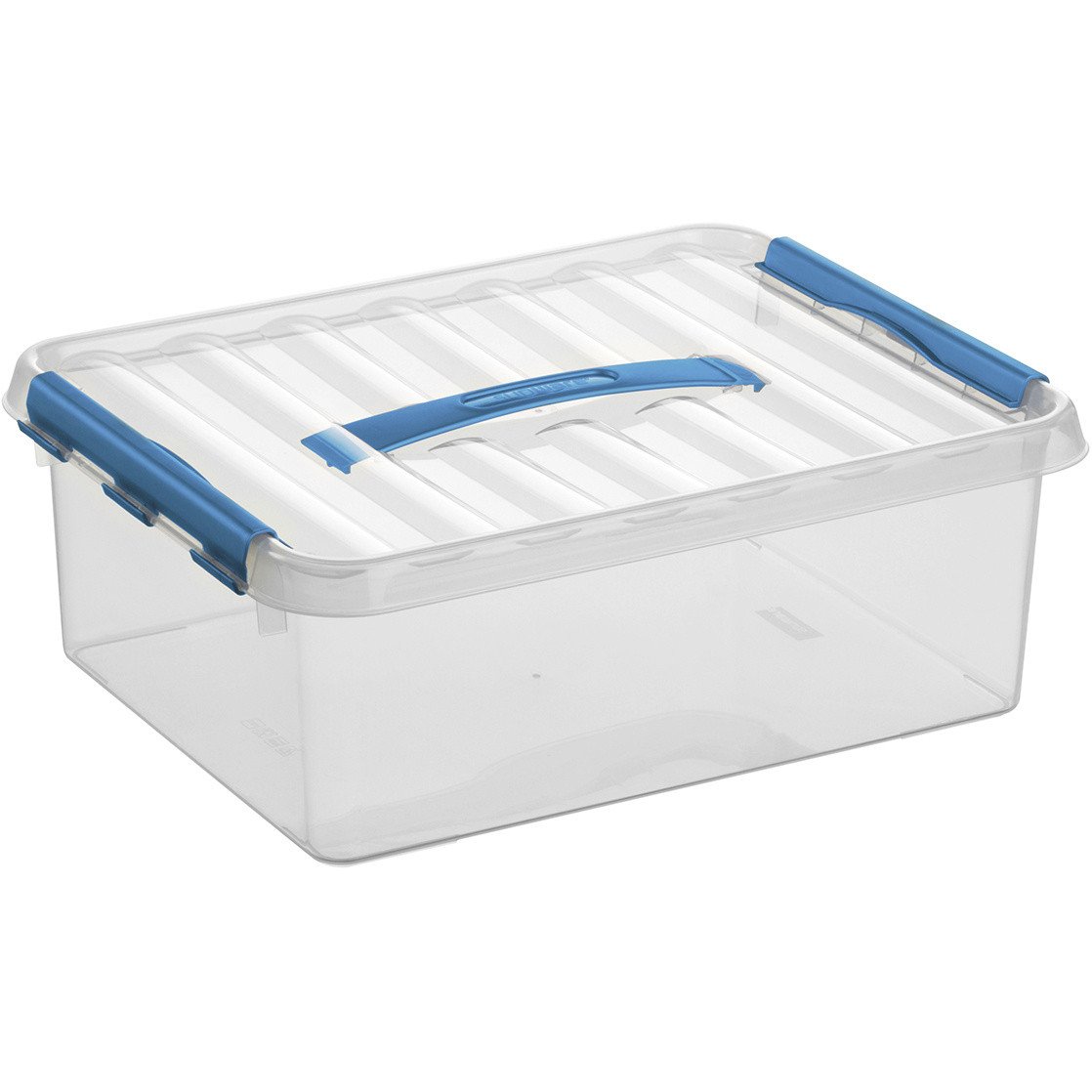Sunware Aufbewahrungsbox Q-line 12L transparent blau 40 x 30 x 14 cm von Sunware