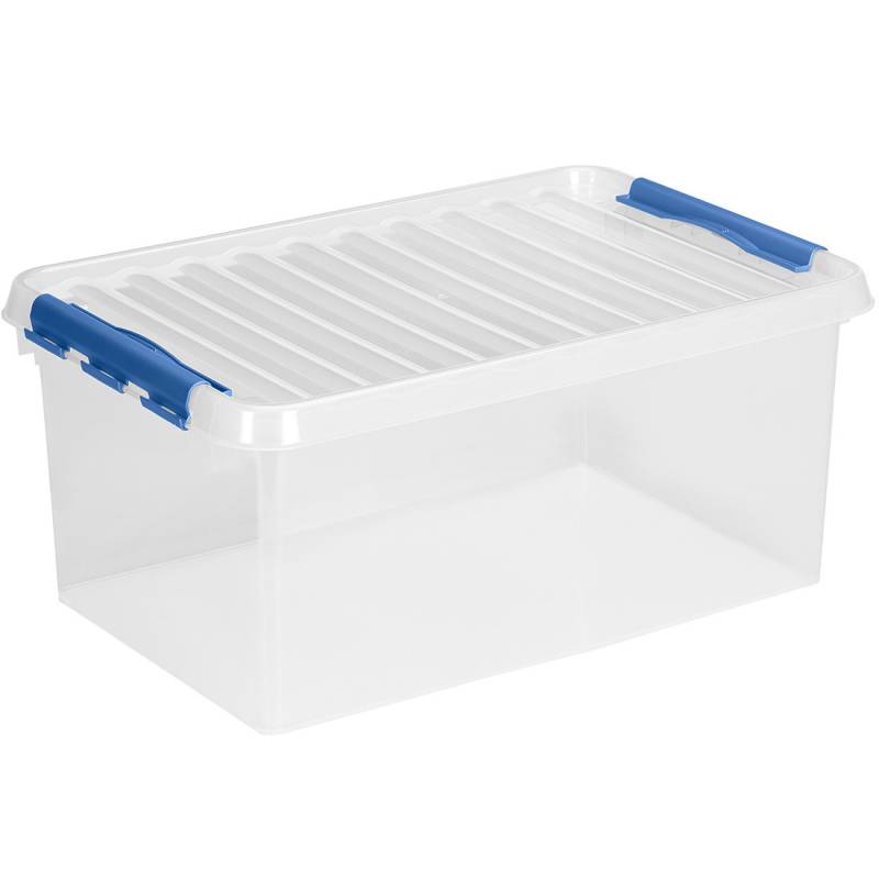 Sunware Aufbewahrungsbox Q-line 45L transparent blau 60 x 40 x 26 cm von Sunware