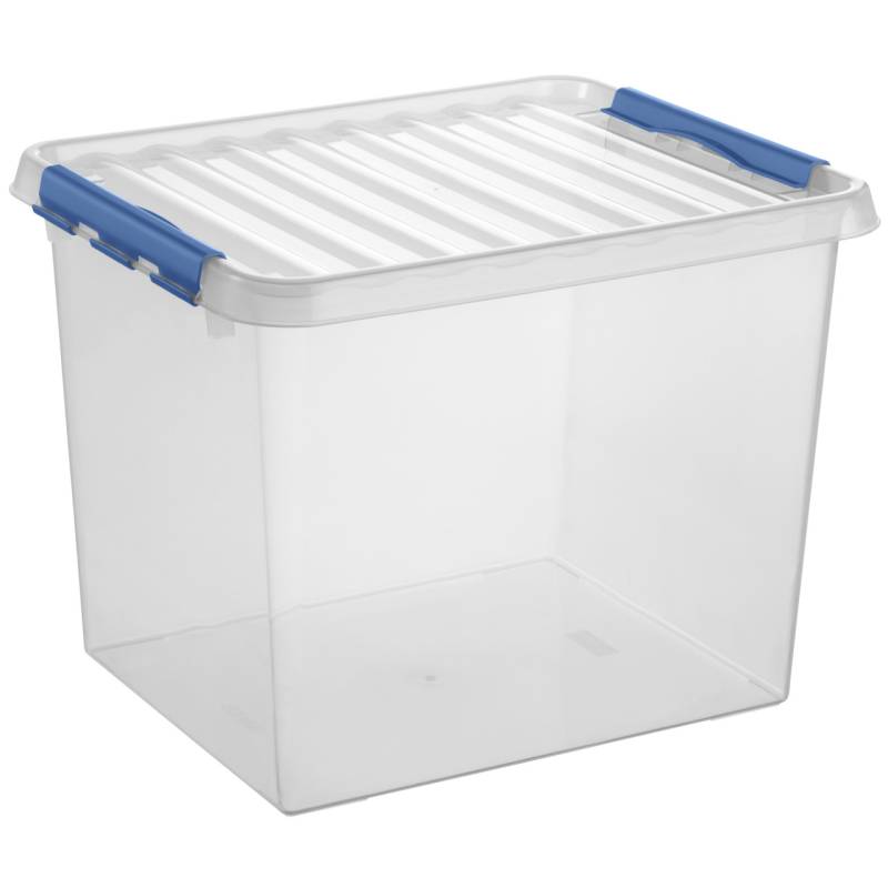 Sunware Aufbewahrungsbox Q-line 52L transparent blau 50 x 40 x 38 cm von Sunware