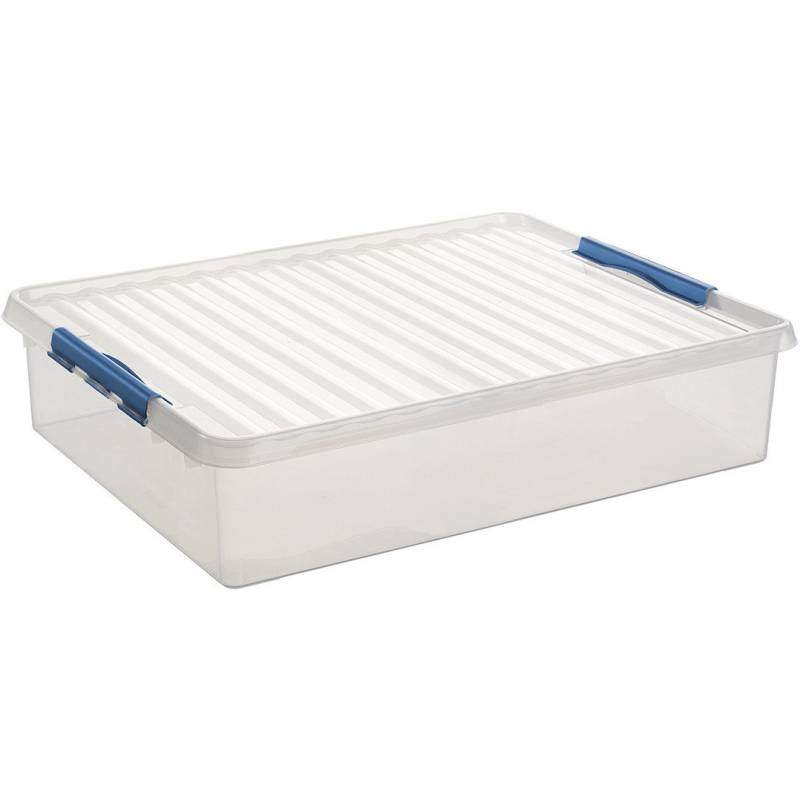 Sunware Aufbewahrungsbox Q-line 60L transparent blau 80 x 50 x 18 cm von Sunware