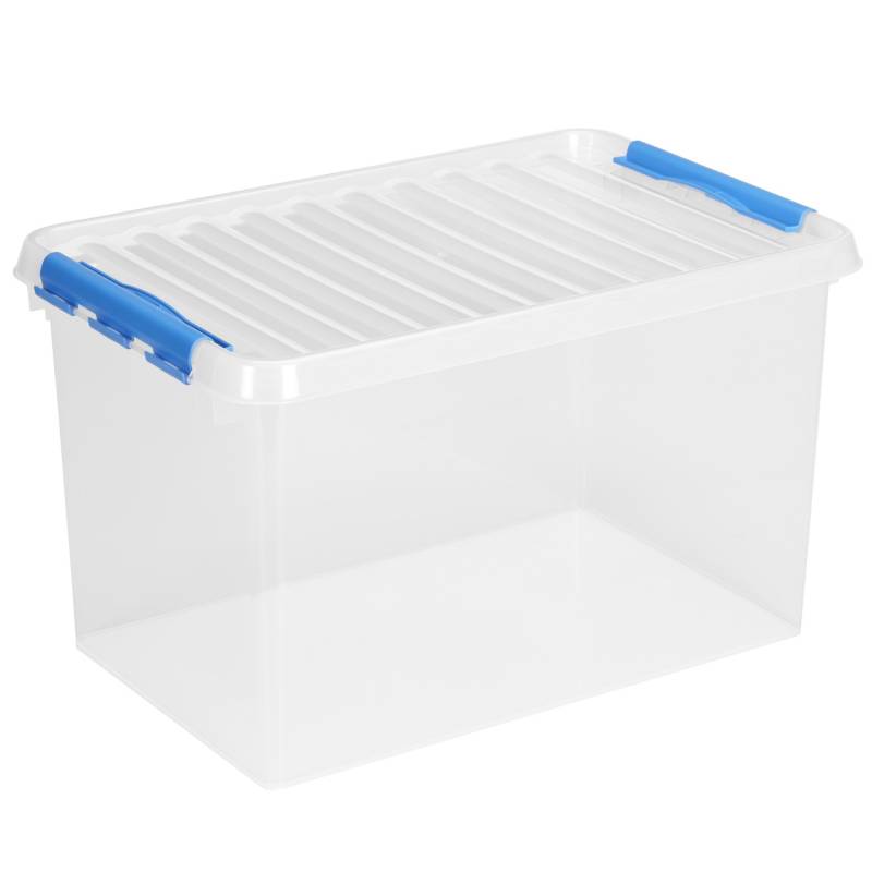 Sunware Aufbewahrungsbox Q-line 62L transparent blau 60 x 40 x 34 cm von Sunware
