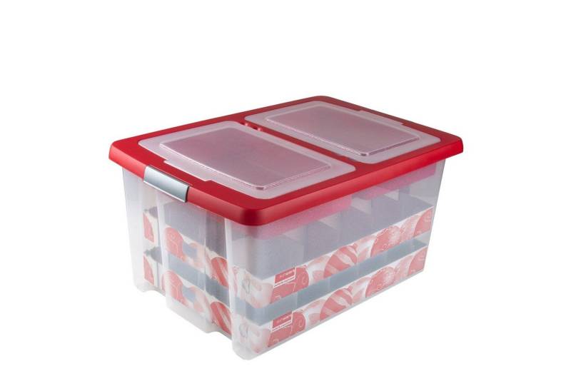 Sunware Aufbewahrungsbox Weihnachtskugelbox mit Trays für 40 Kugeln Aufbewahrungsbox Kiste von Sunware