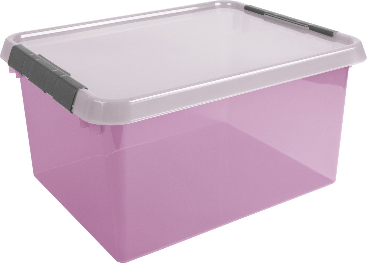 Sunware Aufbewahrungsbox mit Deckel Comfort Line 36 L rosa transparent von Sunware