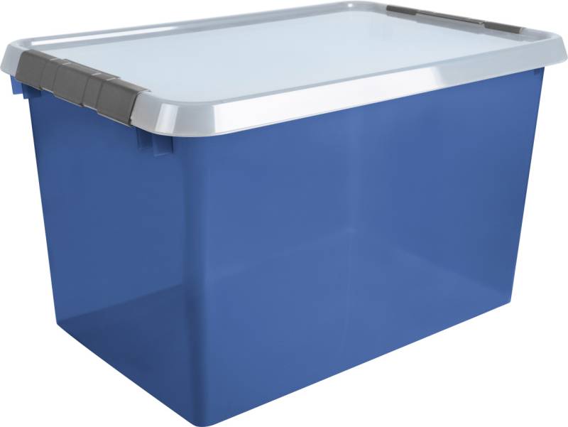 Sunware Aufbewahrungsbox mit Deckel Comfort Line 62 L blau transparent von Sunware