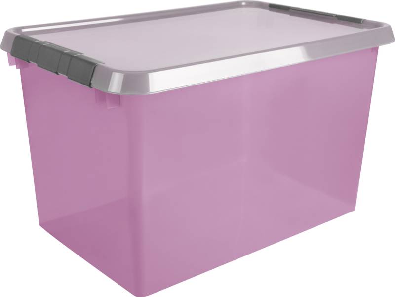Sunware Aufbewahrungsbox mit Deckel Comfort Line 62 L rosa transparent von Sunware