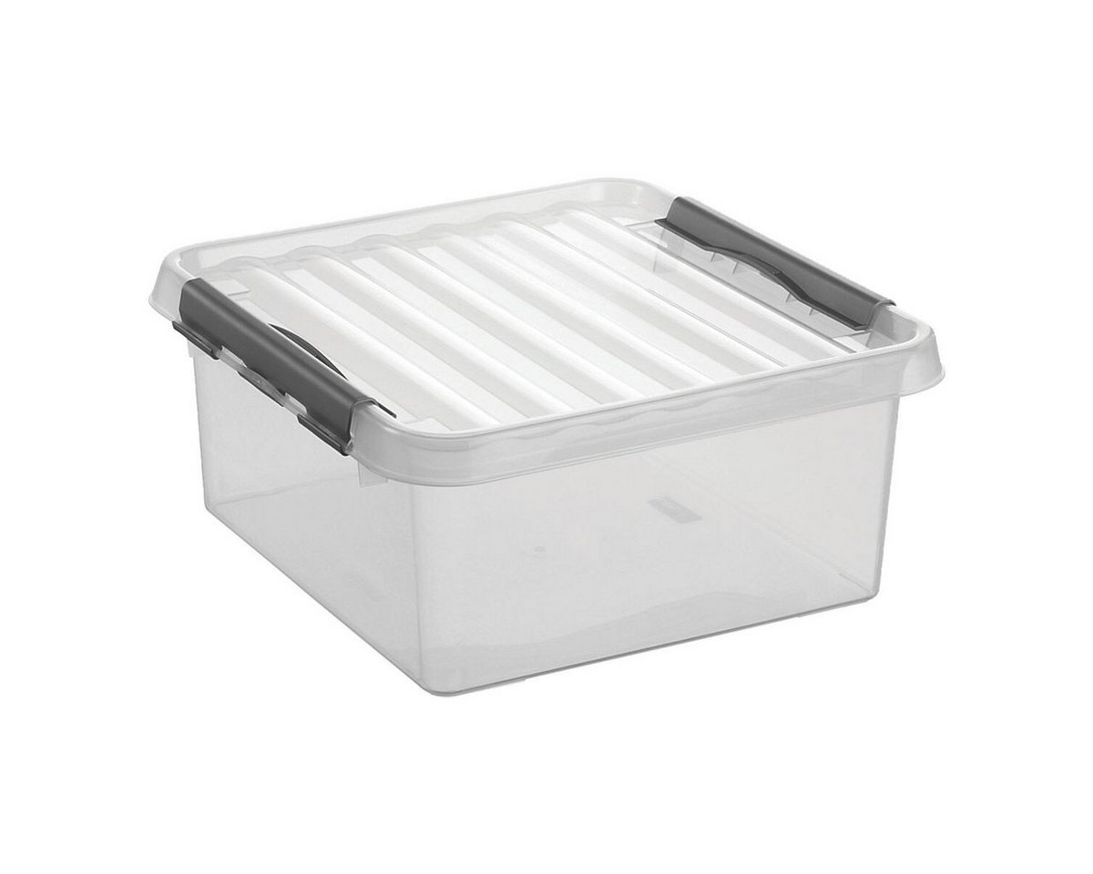 Sunware Aufbewahrungsbox the q-line (6 St), 18 Liter, verschließbar, stapelbar, staubgeschützt von Sunware