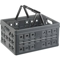 Klappbox Square 32 l anthrazit/schwarz Einkaufsbox Einkaufskorb mit Griffen - Sunware von Sunware