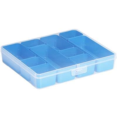 Sunware Q-Line gemischt Trennwand Box mit Körben, transparent blau, One Size von Sunware