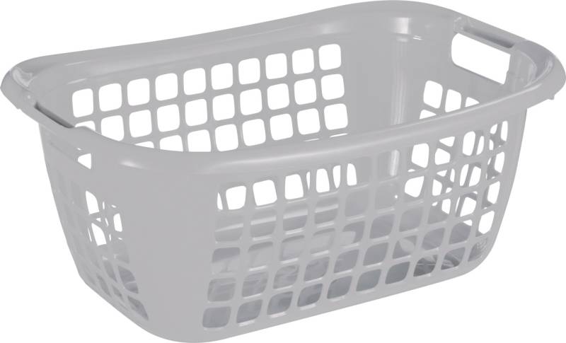 Sunware Wäschekorb Basic 48L silber 55 x 38 x 23 cm von Sunware
