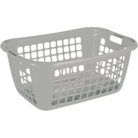 Wäschekorb Basic 79L silber Wäschebox Wäschesammler - Sunware von Sunware