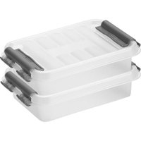sunware® Aufbewahrungsbox Q-line 0,2 l - 11,3 x 7,8 x 2,9 cm transparent von sunware®
