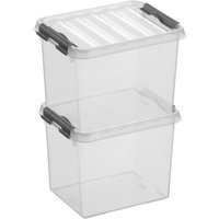 sunware® Aufbewahrungsbox Q-line 3,0 l - 20,0 x 15,0 x 14,0 cm transparent von sunware®