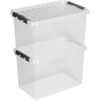 sunware® Aufbewahrungsbox Q-line 72,0 l - 60,0 x 40,0 x 42,0 cm transparent von sunware®