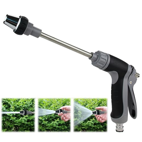 Turbowasher für Gartenschlauch,Gartenschlauch Düse Aufsatz,Hochdruckdüse für Gartenschlauch,Gartenbrause mit Einstellbarem Wasserdurchfluss,für Gartenbewässerung,Autowäsche,Haustierduschen von Sunwuun