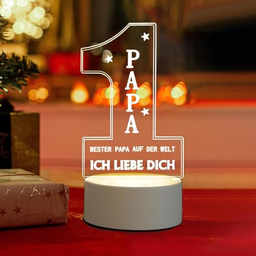 Vatertagsgeschenke für Papa, Nachtlicht Vatertagsgeschenk für Papa Lampe Vatertag Geschenk, Papa Männertag Geschenke Geburtstagsgeschenk für Papa zum Geburtstag Geschenk Vatertag Papatagsgeschenk von Sunwuun