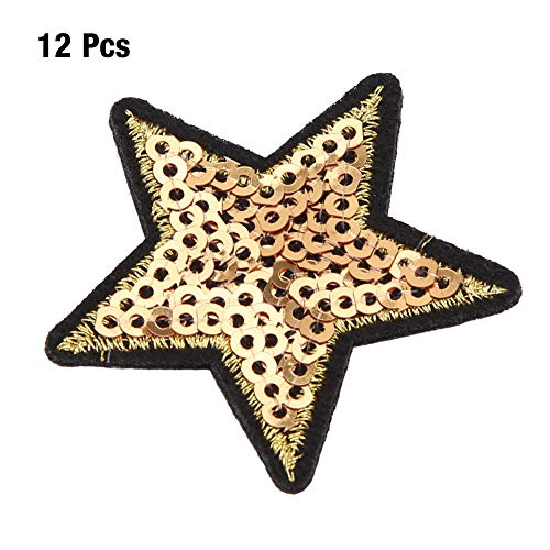 Sunydog 12pcs DIY Paillettensternmuster Stickereie, Dekorative Flecken Zum Nähen oder Bügel auf Kleidung, Schal, Tasche Sunydog 12pcs DIY Paillettensternmuster Stickereie, Dekorative Flecken Zum Nähen oder Bügel auf Kleidung, Schal, Tasche von Sunydog