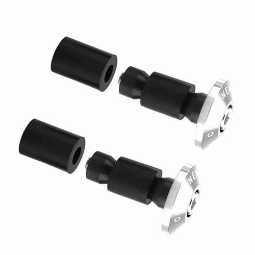 Sunydog 7/8 -Zoll -Aluminium CNC Lenker Endbar Slider Kappen ATV Offroad, Hell Farbenfroh, Universell (Silber) von Sunydog