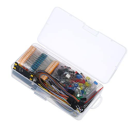 Sunydog 830 Breadboard Set Elektronik Komponenten Starter DIY Kit mit Kunststoffbox Kompatibel mit R3 Komponentenpaket von Sunydog