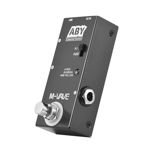 Sunydog ABY Line Selector AB-Schalter Mini-Gitarreneffektpedal True Bypass Gitarren-Bass-Pedal AB-Box – ABY-Kanalschalter von Sunydog