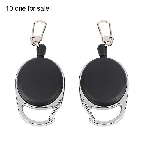 Sunydog Einziehbarer Schlüsselbund, Anti Lose Keyring 60 cm Nylondrahtseil, Kompaktschlüsselhalter (Zehn verkauft) von Sunydog