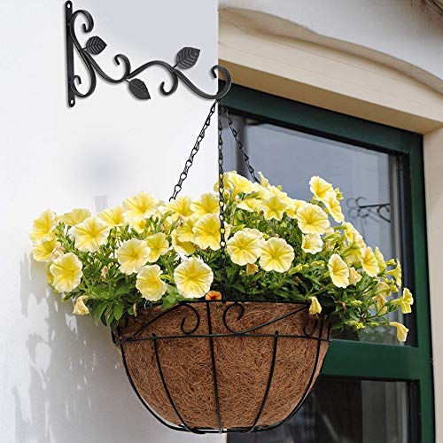 Sunydog Eisenwand Montiert Hängende Haken Garten Ornament Pflanzen Kleider Körbe Optionen (Schwarz) von Sunydog