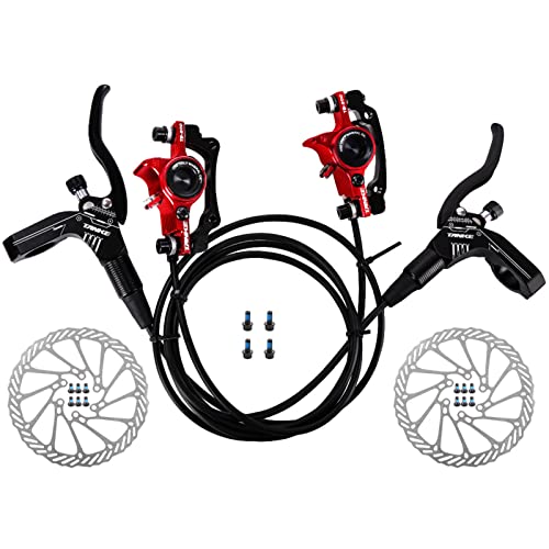 Sunydog Fahrrad Hydraulische Scheibenbremsen Vorne Hinten Bremssättel Set für MTB Mounta Links Rechts Bremshebel Kit mit 160mm Scheibenrotor von Sunydog
