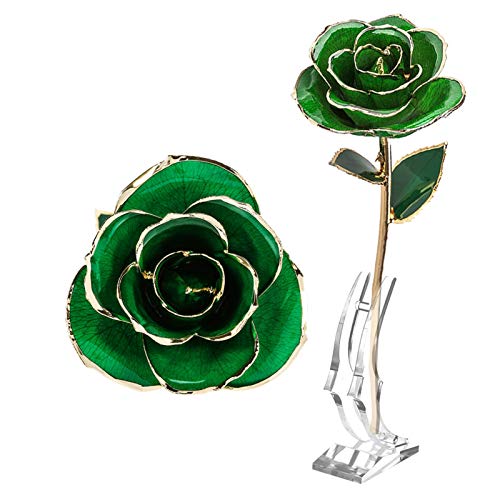 Sunydog Forever Rose 24K Echte Künstliche Blumenblatt Basis Basis Dekorationen Valentinstag von Sunydog