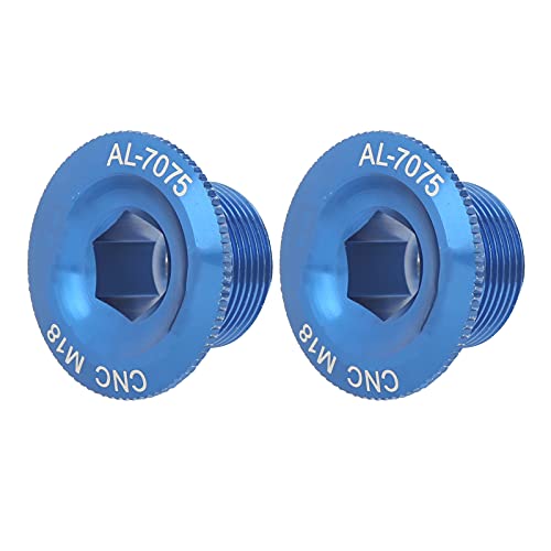 Sunydog Kurbelarmschrauben Aluminiumlegierung Kurbelscheibe Abdeckungsabdeckung Prowheel Hollow Integriert (M18 Blau) von Sunydog