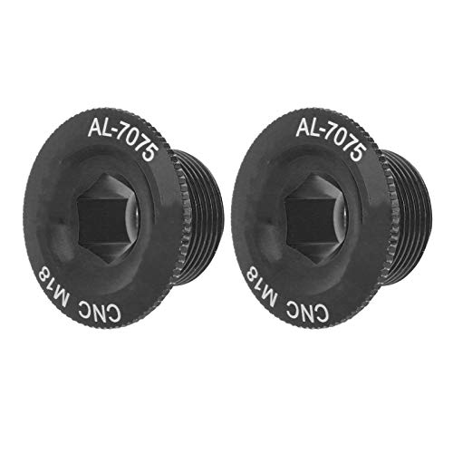 Sunydog Kurbelarmschrauben Aluminiumlegierung Kurbelscheibe Abdeckungsabdeckung Prowheel Hollow Integriert (M18 Schwarz) von Sunydog