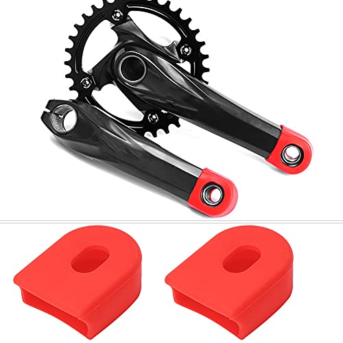 Sunydog Paar Silikon Mountain Bike Kurbel Cover Road Fahrradschreibset -Schutzhülle Radfahren (Rot) von Sunydog