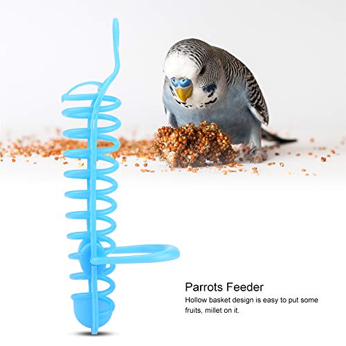 Sunydog Papageien Feeder Korb Kunststoff Lebensmittelhalter Obst Fütterung Barsch (Blau) von Sunydog