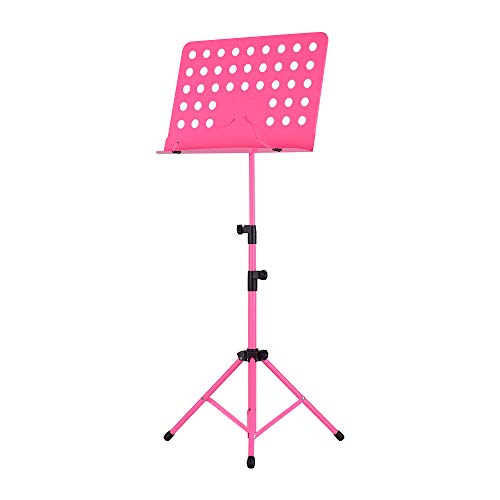 Sunydog Portable Metal Music Stand Abnehmbare Musikinstrumente für Klavier Violine Gitarre Noten Pink von Sunydog