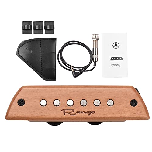 Sunydog RG-S3 Akustikgitarre Magnetischer Tonabnehmer Buchenholz Passiver magnetischer Schalloch-Tonabnehmer Keine Batterie/Bohren erforderlich von Sunydog