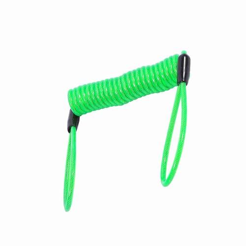 Sunydog Reminder -Spulenkabel für Orangenfeder, Sicheres Motorradfahrrad -Alarmscheibenschlosskabel Prämienqualität, Langlebig (Fluoreszierendes Grün) von Sunydog