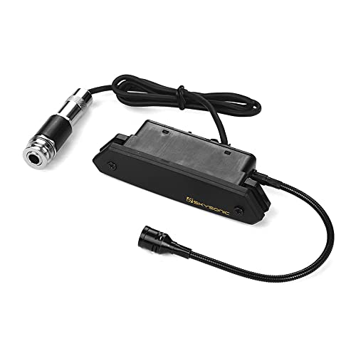 Sunydog T-902 Magnetisches Pickup, Pick Up Aktive Akustikgitarre Soundhole Pick Up Magnetisch + Mikrofon Doppel-Tonabnehmersysteme mit Lautstärkeregler für beliebte klassische Gitarren von Sunydog